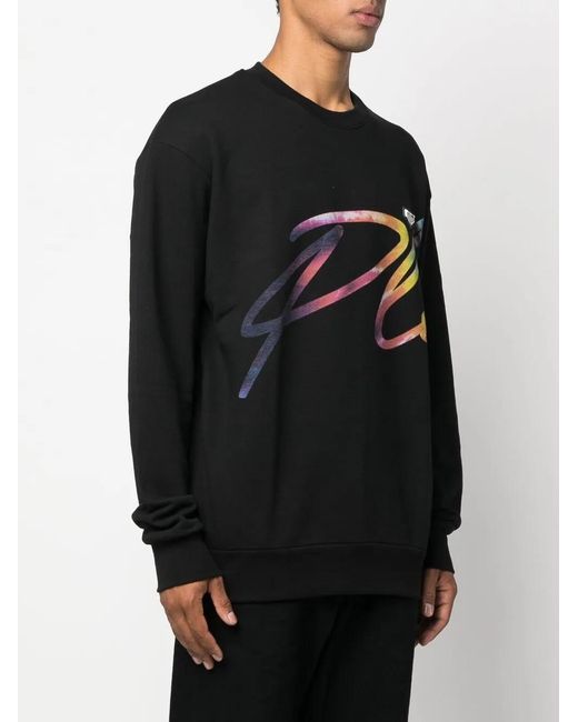 Philipp Plein Black Signature Logo-Print Sweatshirt