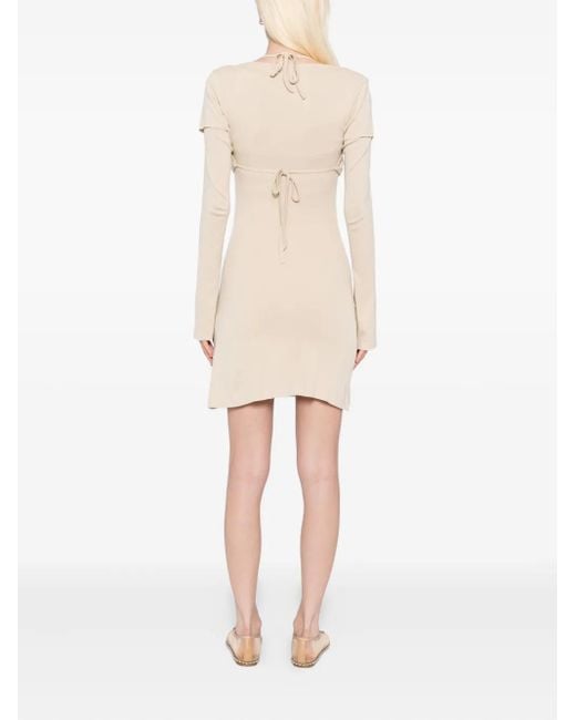 Abra Natural Overlayered Dress