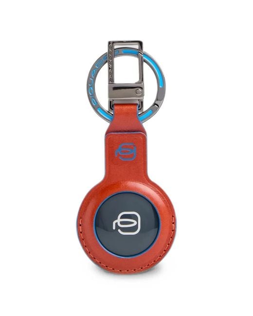 Piquadro Blue Connequ 4.0 Leather Keychain