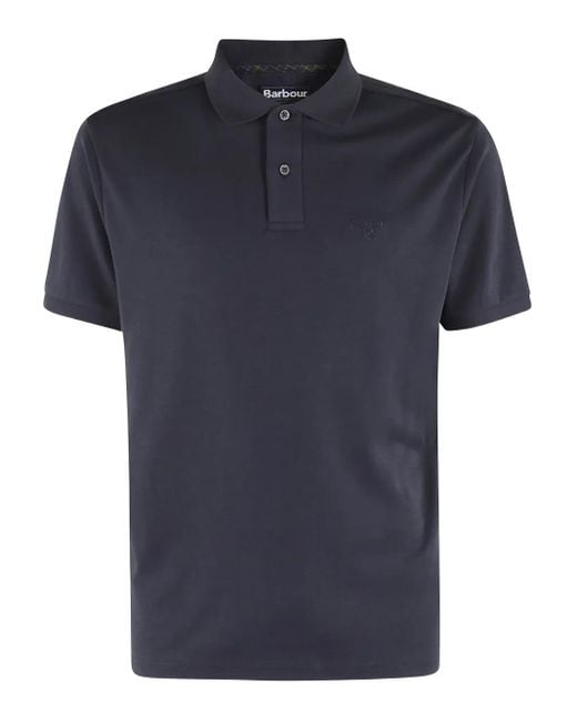 Barbour Blue Short-Sleeve Polo Shirt for men