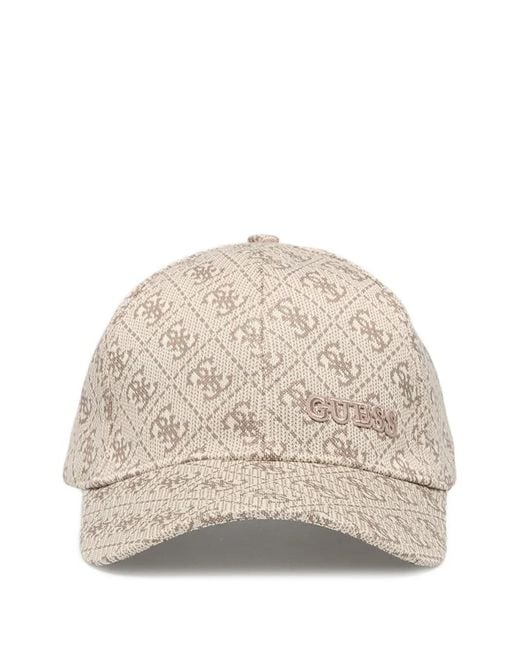 Guess Natural Logo-Pattern Baseball Cap