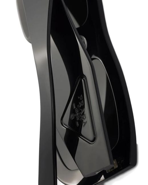 Prada Black Sunglasses With Triangle Logo