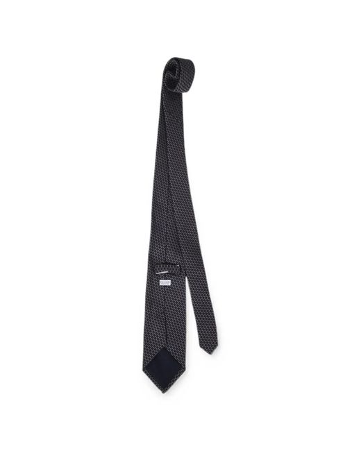 Pal Zileri Blue Cravate En Soie À Motif Géométrique for men