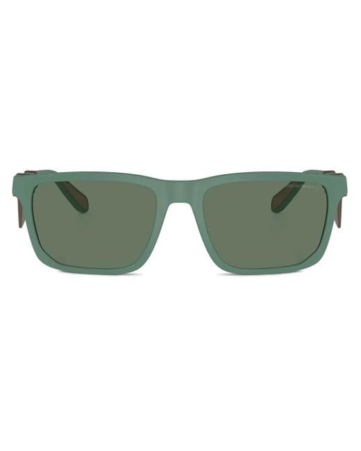 Emporio Armani Green Square-Frame Sunglasses for men