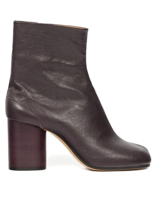 Maison Margiela Brown Tabi Leather Ankle Boots