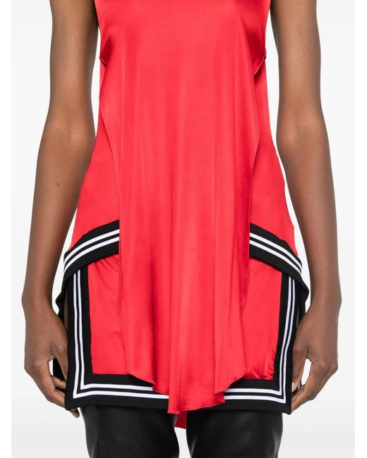 Off-White c/o Virgil Abloh Red Satin Mini Dress
