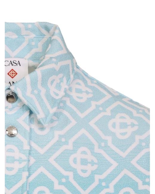 Casablanca Blue Monogram Gradient Jacket for men