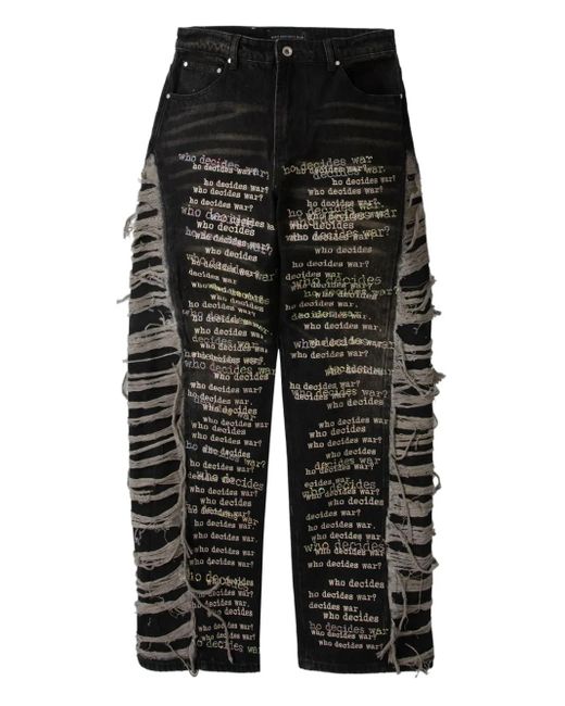 Who Decides War Black Scripture Jeans for men