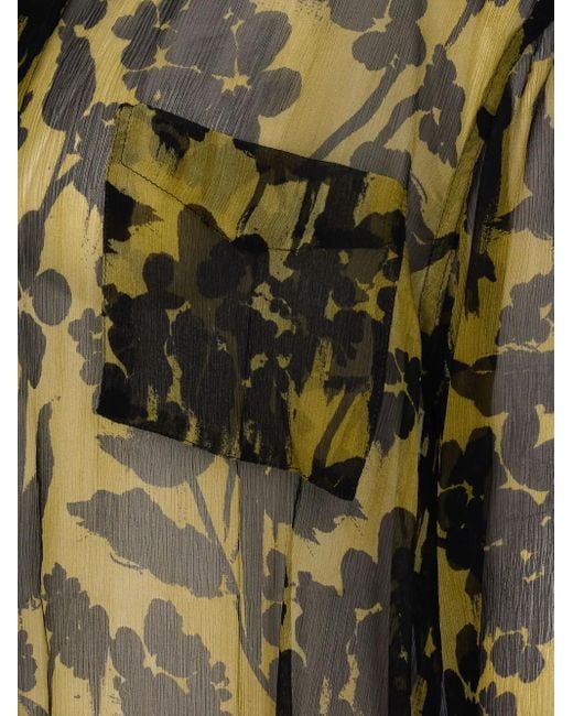 Victoria Beckham Green Silk Shirt