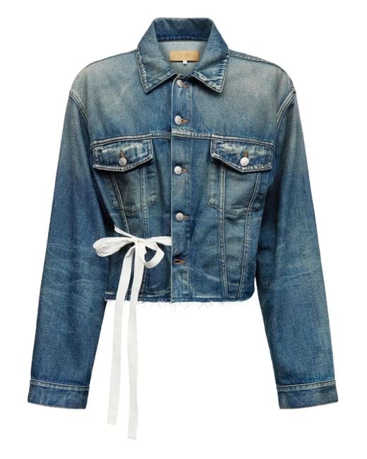 MM6 by Maison Margiela Blue Belted Denim Jacket