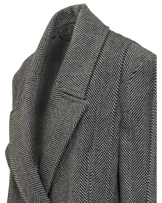 BATAKOVIC Belgrade Gray Jade Double-Breasted Coat