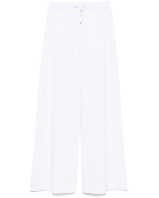 Moschino White Straight Trousers