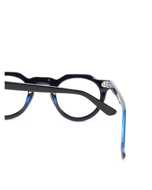 Lesca Black Pica Geometric-Frame Glasses