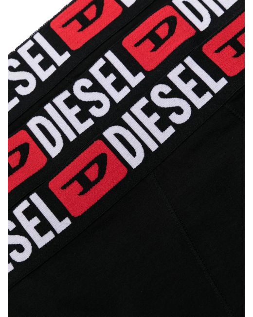 Pack de 3 calzoncillos con logo en la cinturilla DIESEL de color Black