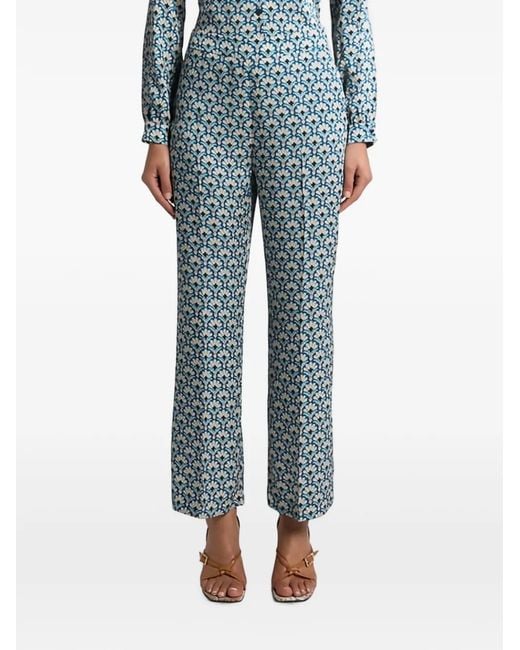 Etro Blue Polyester Pants