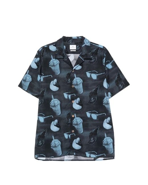 Paul Smith Blue Short Sleeves Casual Fit Shirt for men