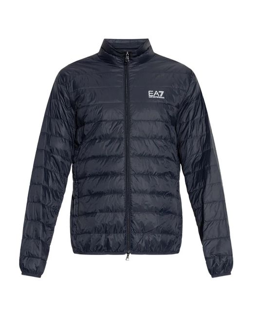Giacca Trapuntata Con Zip di EA7 in Blue da Uomo