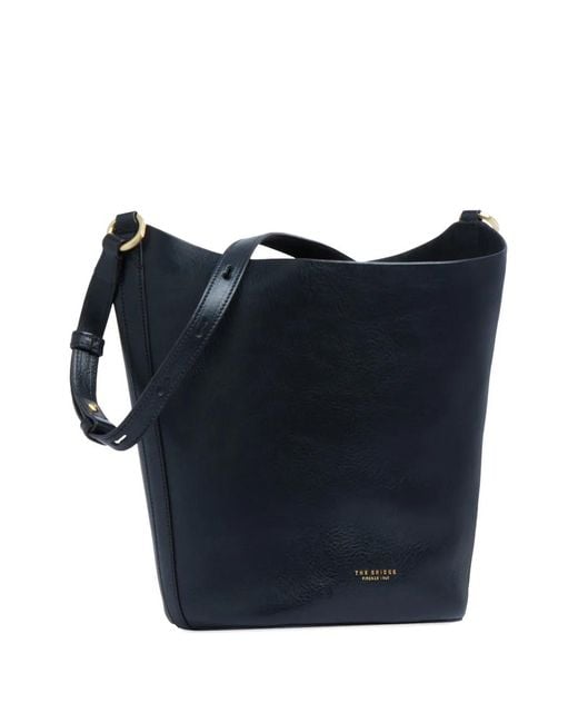 The Bridge Blue Soft Leather Bucket Bag