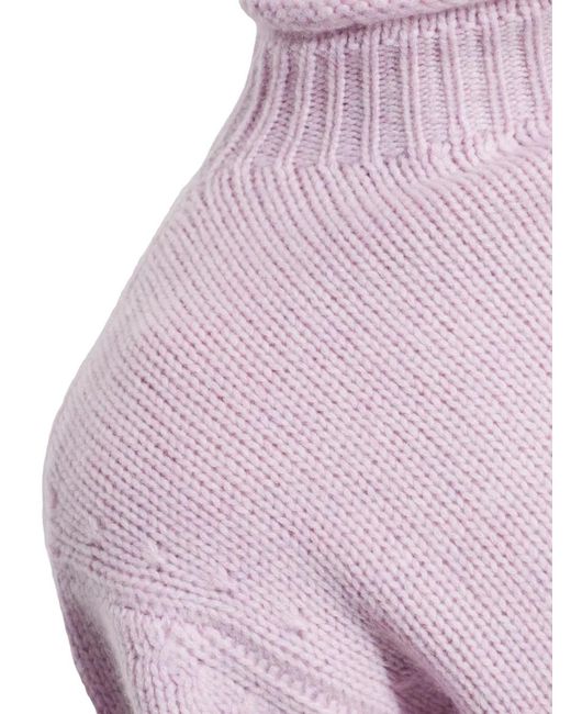 Lisa Yang Pink Sylvan High-Neck Sweater for men