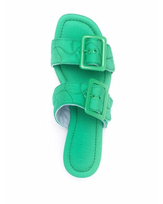 Camper Green Casi Myra Double-Strap Sandals