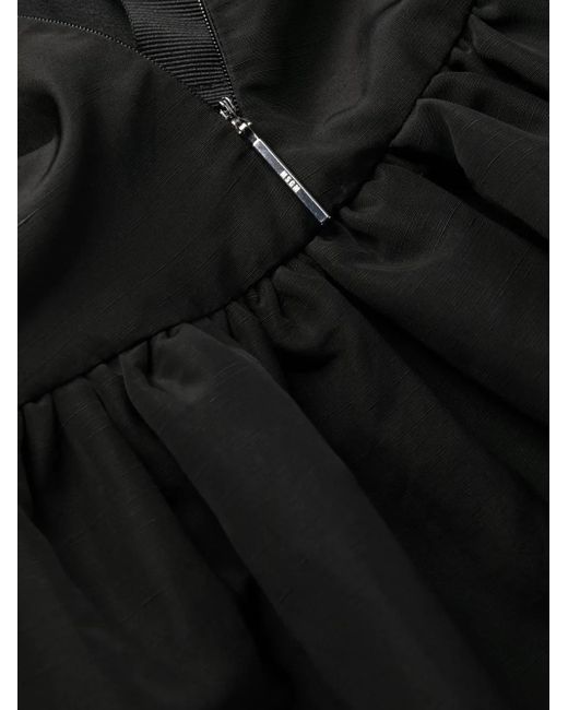MSGM Black Cut-Out Flared Minidress