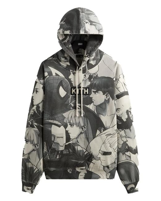Kith X Marvel Vs. Capcom Printed Hoodie in Gray for Men | Lyst