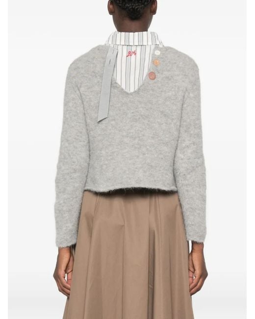 Phisique Du Role Gray Long-Sleeves Sweater