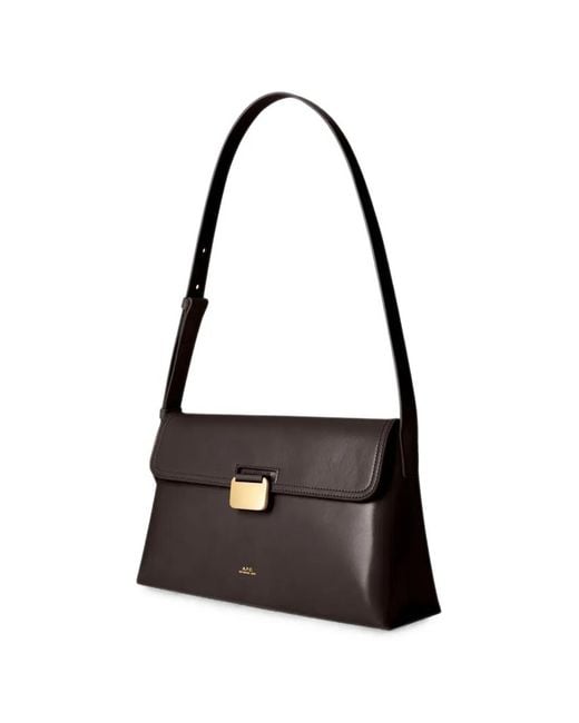 A.P.C. White Simone Leather Shoulder Bag