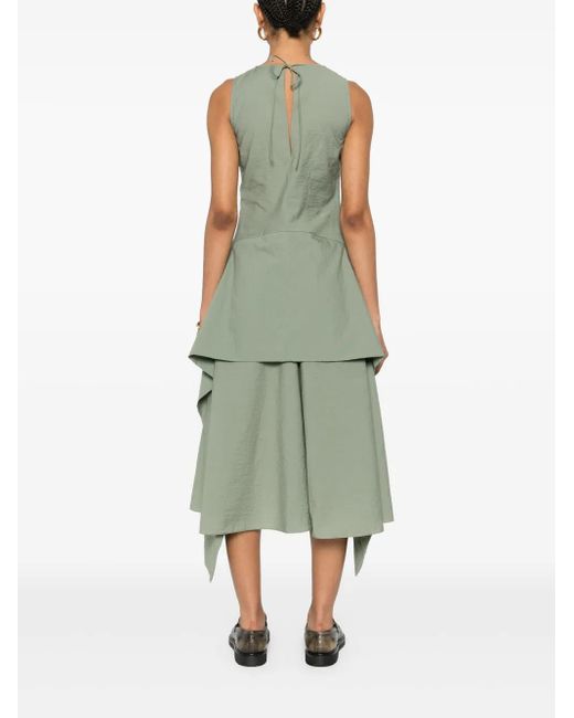 Loewe Green Cotton Blend Midi Dress
