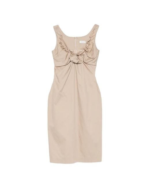 Magda Butrym Natural Flower-Detail Midi Dress
