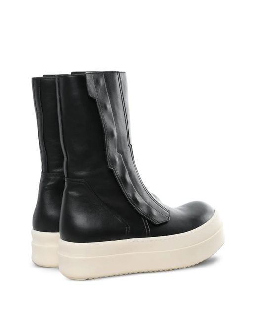 Rick Owens Black Platform Zip Sneakers for men