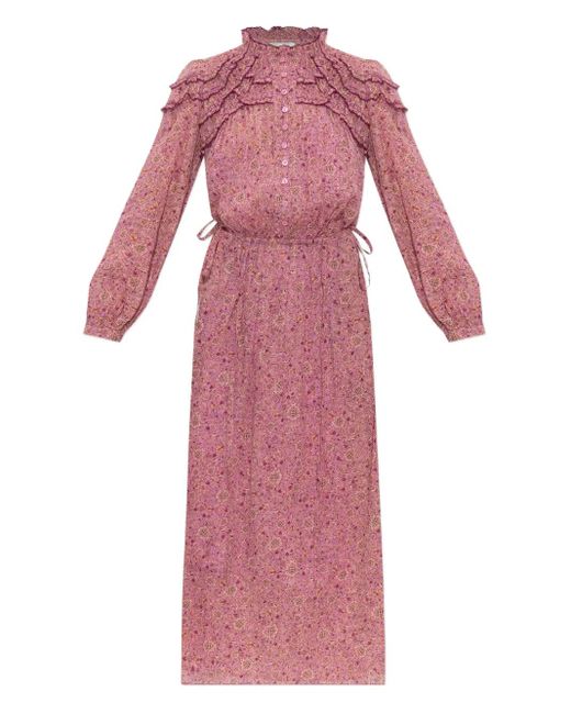 Isabel Marant Pink Midikleid mit Blumen-Print
