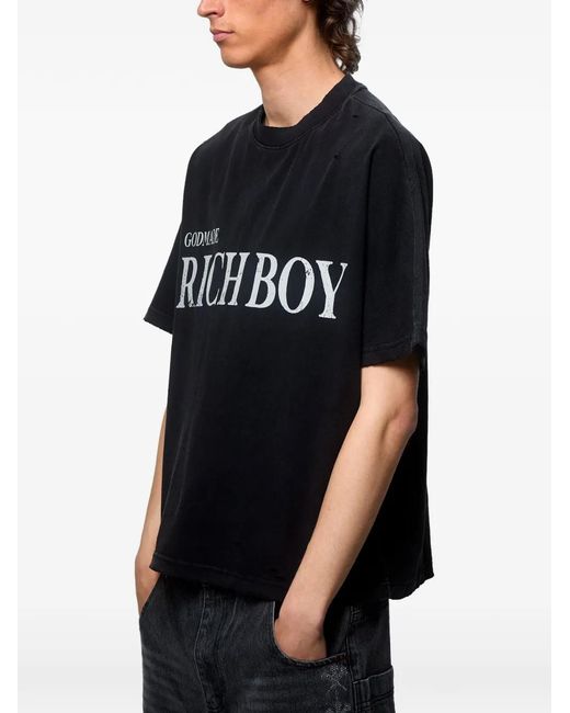 GODMADE Black Cotton T-Shirt for men