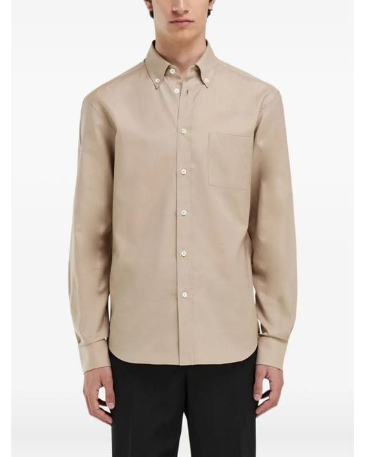 Ferragamo Natural Patch-Pocket Shirt for men
