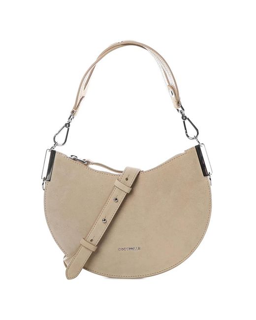 Coccinelle White Small Leather Shoulder Bag