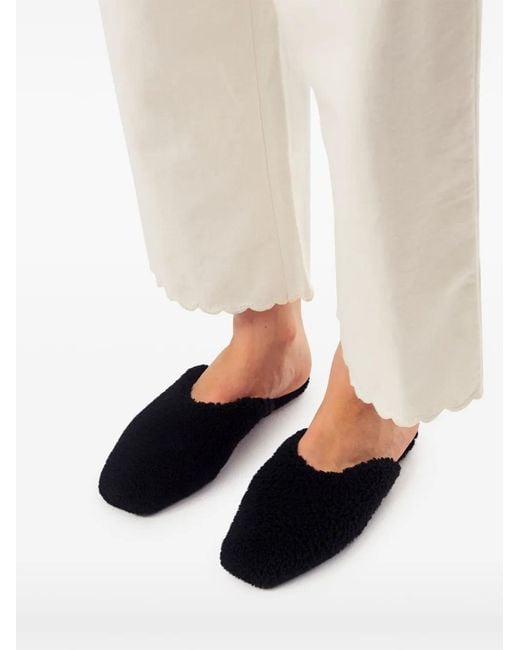 Sleeper Black Shearling Slippers