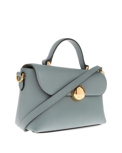 Furla Blue Moonlight Leather Tote Bag