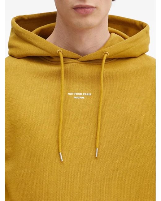 Drole de Monsieur Hoodie mit Logo-Print in Yellow für Herren