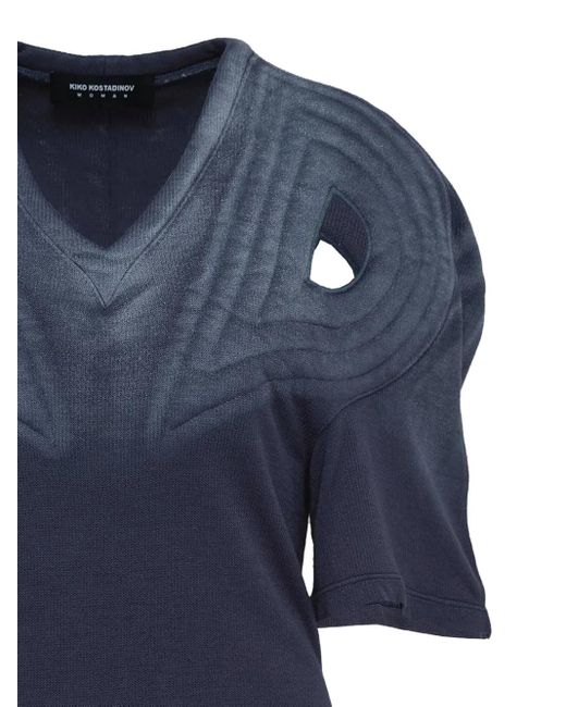 Kiko Kostadinov Blue Celritatem Padded T-Shirt