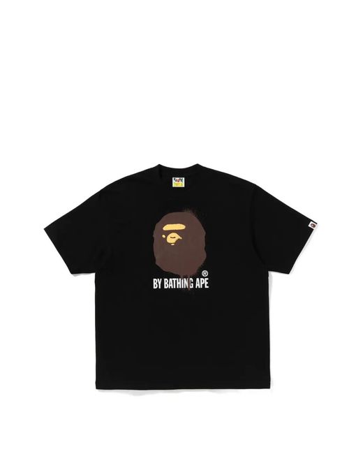 A Bathing Ape Black Logo-Print T-Shirt for men