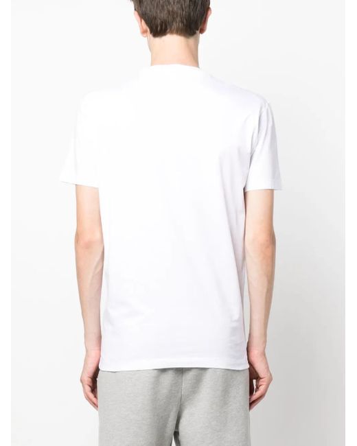 DSquared² White Logo-Print Cotton T-Shirt for men