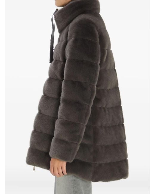 Herno Black Quilted Coat