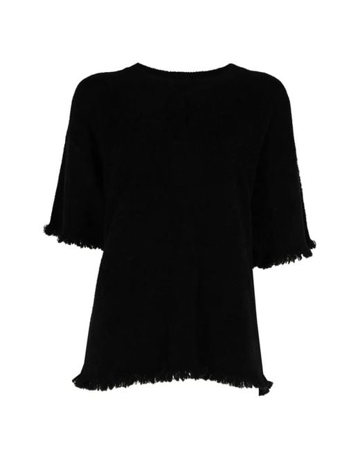 Maria McManus Black Frayed T-Shirt