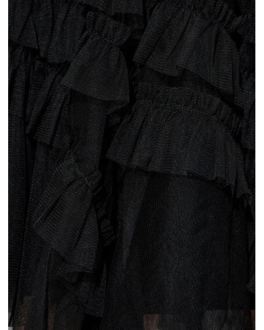 AllSaints Black Jayde Ruffled Tulle Skirt