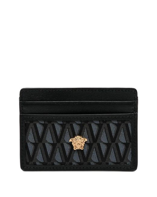 Versace Black Porte-Cartes La Medusa V À Logo for men