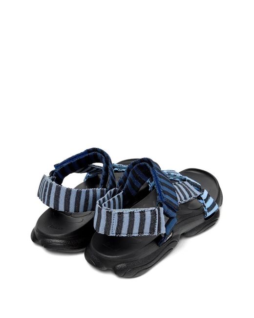 Camper Blue Striped Karst Sandals