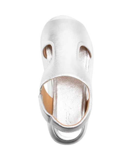 Marsèll White Leather Sandals