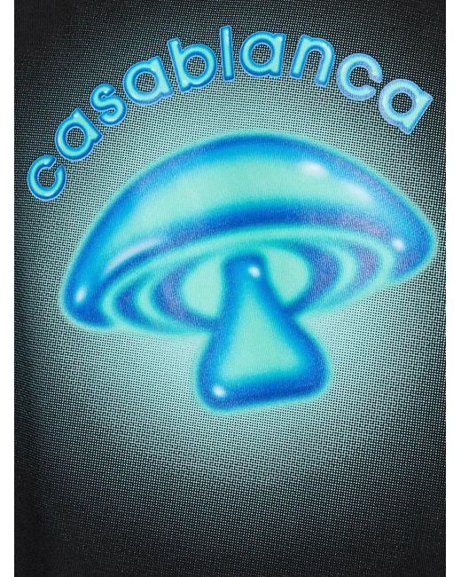 Casablanca Black Airbrush Mushroom T-Shirt for men