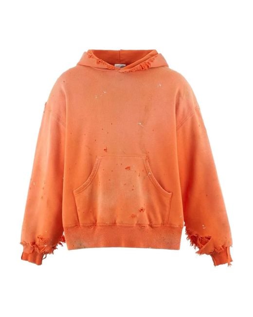 SAINT Mxxxxxx Orange Distressed Hoodie for men