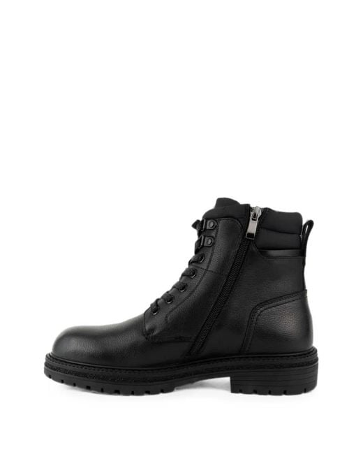 SERGIO MORETTI FIRENZE Black Lace-Up Boots for men